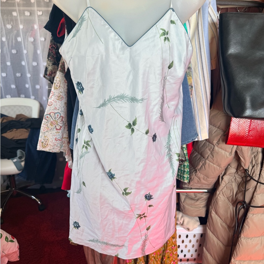 Le Novita Floral Slip Dress with Spaghetti Straps